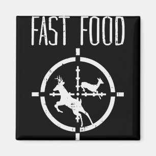 Fast Food Deh Funny Elk Buck Bow Jagd Spaß Hu Magnet