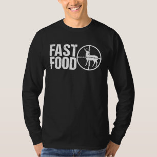 Fast Food Deh Junting Funny Hunter Cooles Bogensch T-Shirt