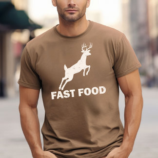 Fast Food Design mit einem Bild eines Hirsches T-Shirt