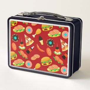 Fast Food Frenzy Red Metall Brotdose