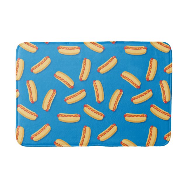Fast Food Hotdogs-Muster Badematte (Vorderseite)