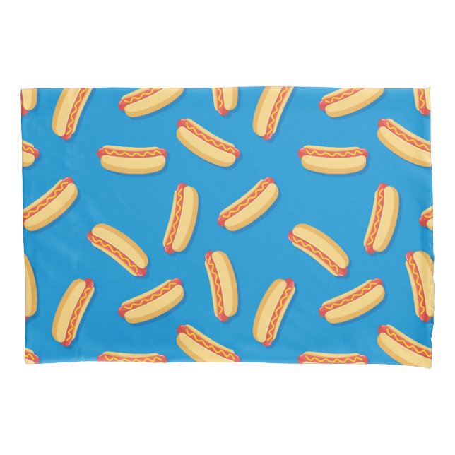 Fast Food Hotdogs-Muster Kissenbezug (Vorderseite-Links)