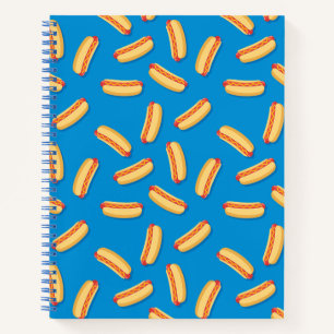 Fast Food Hotdogs-Muster Notizbuch