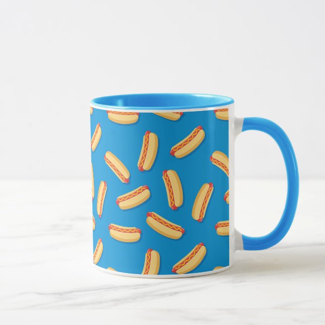 Fast Food Hotdogs-Muster Tasse (Rechts)
