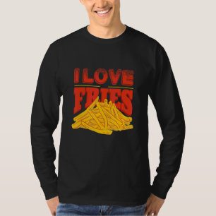 Fast Food Junkie Chips Red White Fun T-Shirt