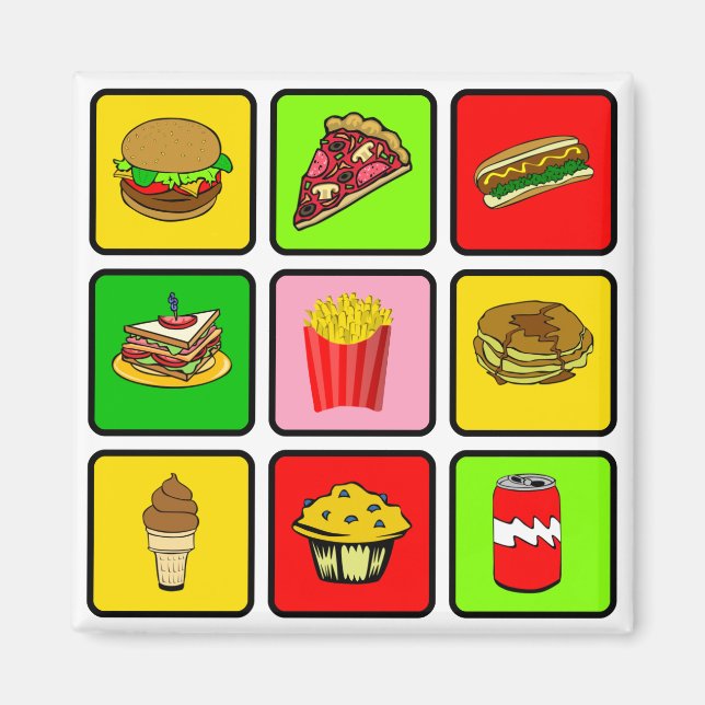 Fast Food Junkie Magnet (Vorne)