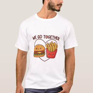 Fast Food Liebe: "Wir passen zusammen" Süße Burger T-Shirt