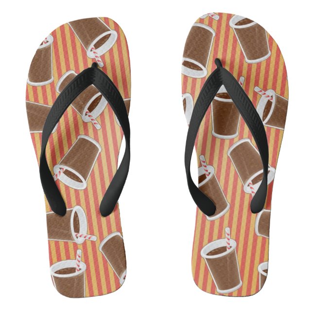 Fast-Food-Muster Flip Flops (Fußbett)