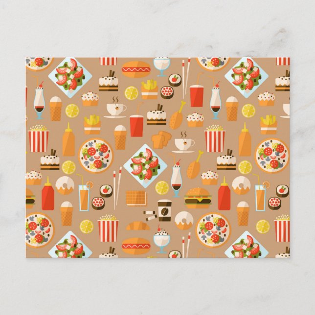 Fast Food Postkarte (Vorderseite)