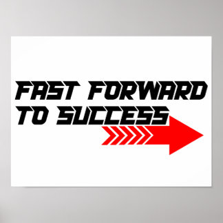 Fast Forward – Bold Red Motivation Quote Design Poster