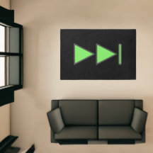 Fast Forward Music Theme Male Black / Bright Green