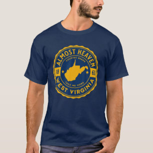 Fast Heaven Zuhause West Virginia Karte 304 WV Vin T-Shirt
