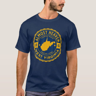 Fast Heaven Zuhause West Virginia Karte 304 WV Vin T-Shirt