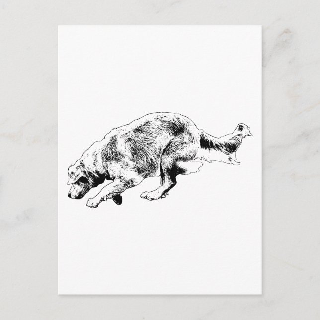 Fast Hello, Golden Style Postkarte (Vorderseite)