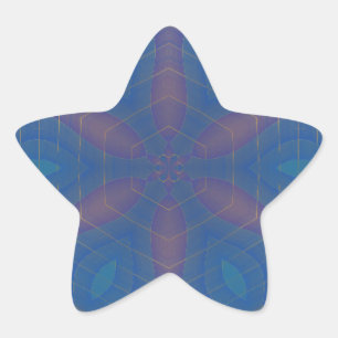Fast Hexagonal Kaleidoscope Mandala Stern-Aufkleber
