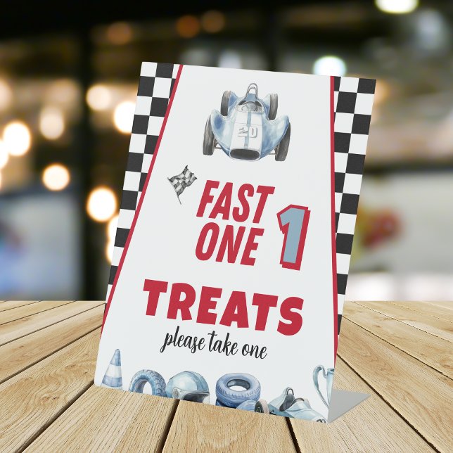 Fast One 1st birthday Boy Racing Car Treats  Sockelschild (Von Creator hochgeladen)