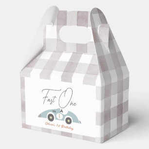 Fast One Blue Race Car Boy 1. Geburtstag Geschenkschachtel