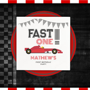 Fast One Race Car 1. Junge Geburtstagsparty Serviette