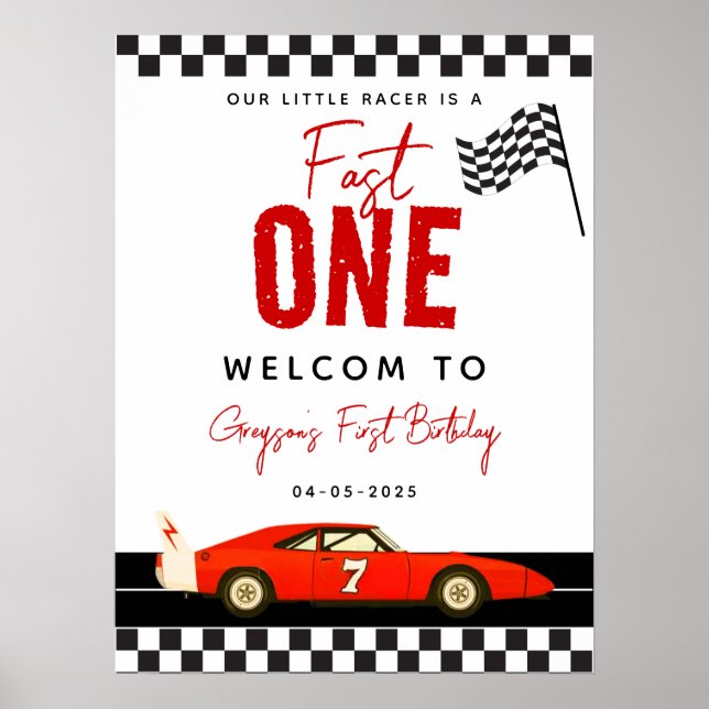 Fast One Race Car Boy 1ère Affiches de bienvenue d (Devant)
