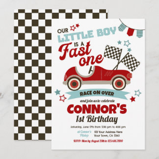 Fast One, Racing 1. Geburtstag Einladung