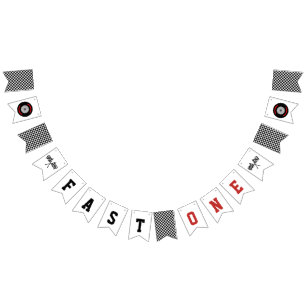 FAST ONE Racing 1. Geburtstag Wimpelkette