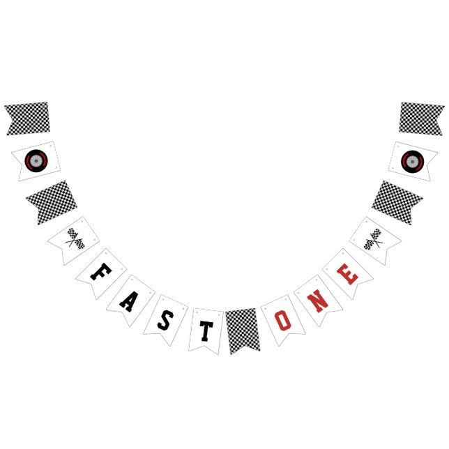 FAST ONE Racing 1. Geburtstag Wimpelkette (Alle)