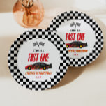 Fast One Red Flame Race Car 1. Geburtstag Party Pappteller<br><div class="desc">Dies ist ein Fast One Red Flame Race Car 1. Geburtstag Party Paper Teller!</div>