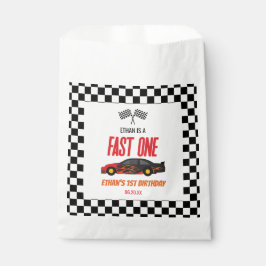 Fast One Red Flame Race Car 1st Birthday Party Geschenktütchen
