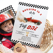 Fast One Red Race Car Boy 1. Geburtstag Foto