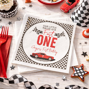 Fast One Rennwagen Junge 1. Geburtstagsfeier Serviette