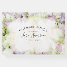 Fast Pink Hydrangea Blume Feier des Lebens Gästebuch