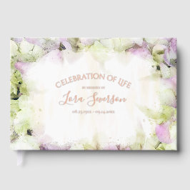 Fast Pink Hydrangea Blume Feier des Lebens Gästebuch