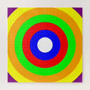 Fast Regenbogen Ringe Schwieriges Jigsaw Puzzle