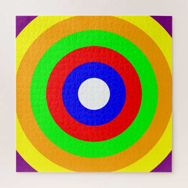 Fast Regenbogen Ringe Schwieriges Jigsaw Puzzle (Vertikal)