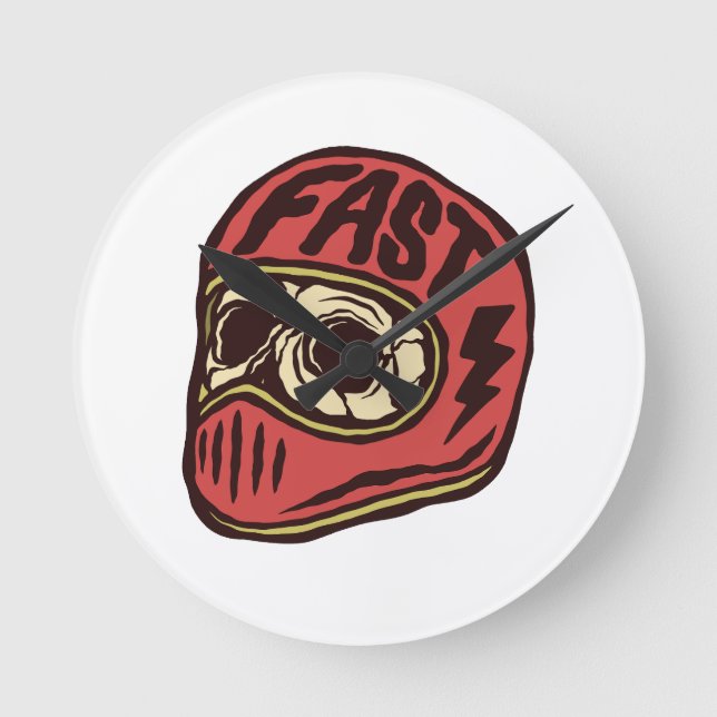 Fast Rider Runde Wanduhr (Vorderseite)