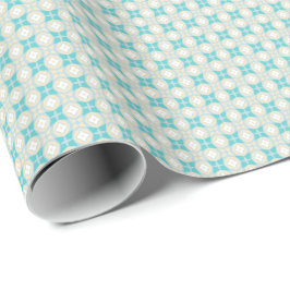 Fast Shippo Aquamarin und Creme Wrapping Paper Geschenkpapier