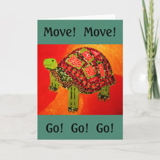 Fast Turtle Grußkarte Karte