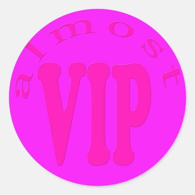 fast vip runder aufkleber (Vorderseite)