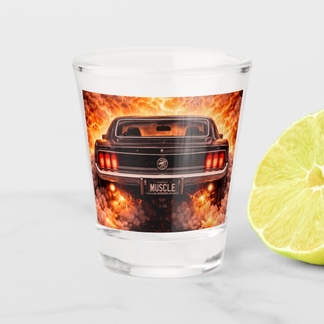 Fastback Muscle Car Fury Schnapsglas (Vorderseite)