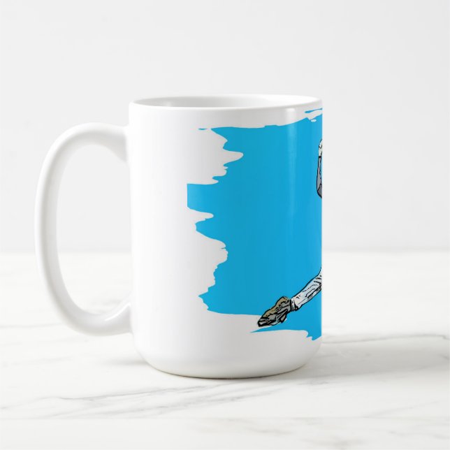 Fastball Baseball Pitcher Kaffeetasse (Links)