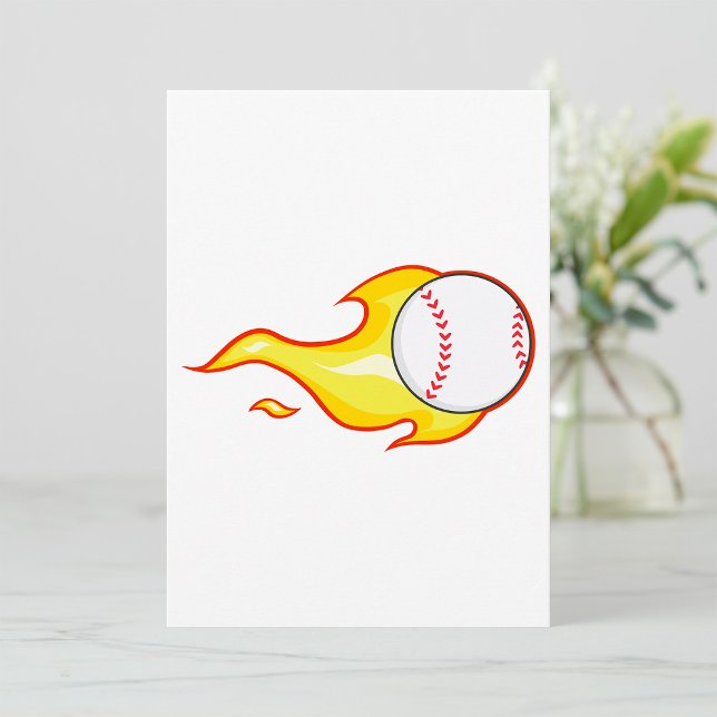 Fastball Flame Baseball Sport Einladung (Von Creator hochgeladen)