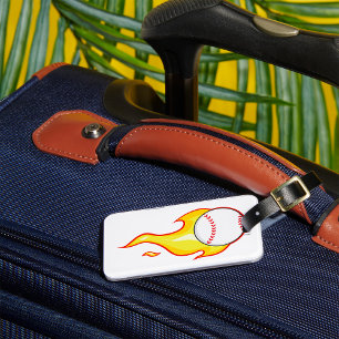 Fastball Flame Baseball Sport Gepäckanhänger