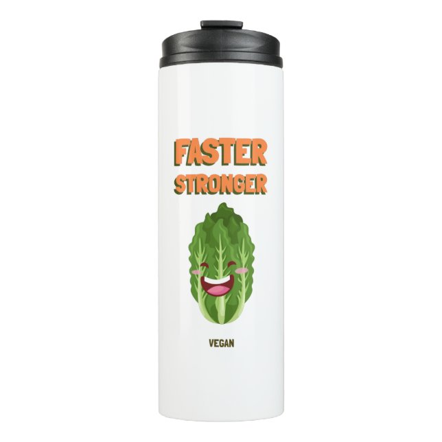Faster Stronger Vegan Thermosbecher (Vorderseite)