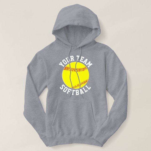 Fastfeld Softball Custom Team Name Sports Womens Hoodie (Design vorne)