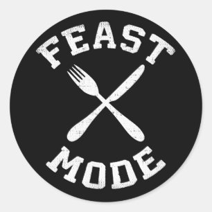 Fastmodus - Schütteln - essen, Hunger - Sonnenanbe Runder Aufkleber