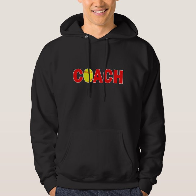 Fastpech Softball Coach Black Sweatshirt (Vorderseite)