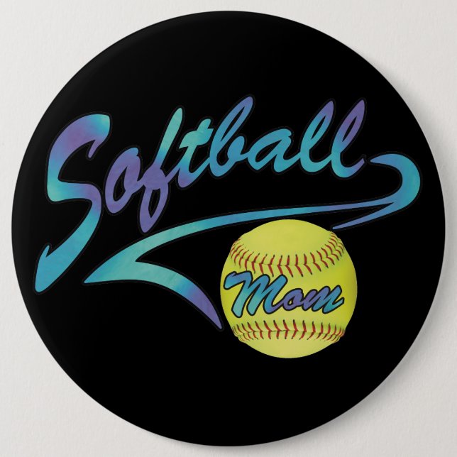 Fastpech Softball Mama Athletic Schwanz Button (Vorderseite)