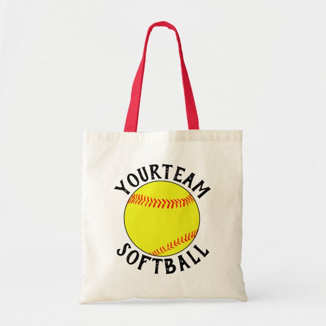 Fastpech Softball-Mama/Fan-Teamname Sport Tragetasche (Vorne)