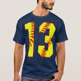 Fastpech Softball Nummer 13 13 Softball Shirt Jer