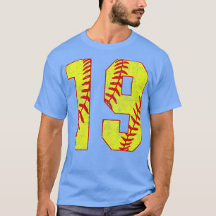 Fastpech Softball Nummer 19 19 Softball Jersey U T-Shirt